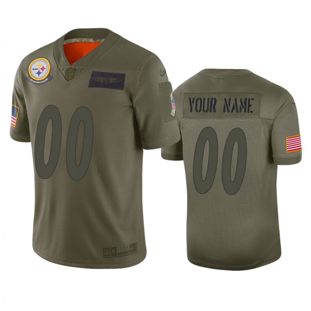 Men's Pittsburgh Steelers Customized 2019 Camo Salute To Service NFL Stitched Limited Jersey Men's Pittsburgh Steelers Customized 2019 Camo Salute To Service NFL Stitched Limited Jersey
