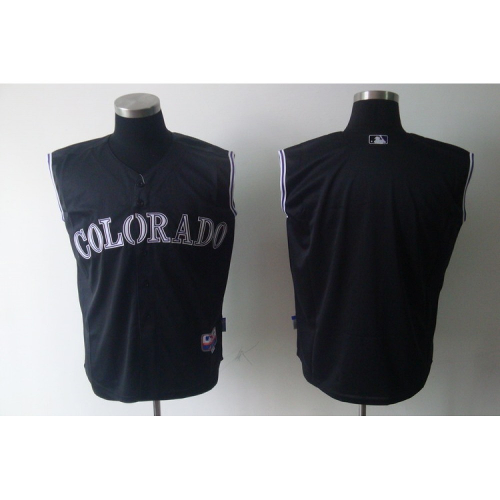 Rockies Blank Black Vest Style Stitched MLB Jersey Rockies Blank Black Vest Style Stitched MLB Jersey