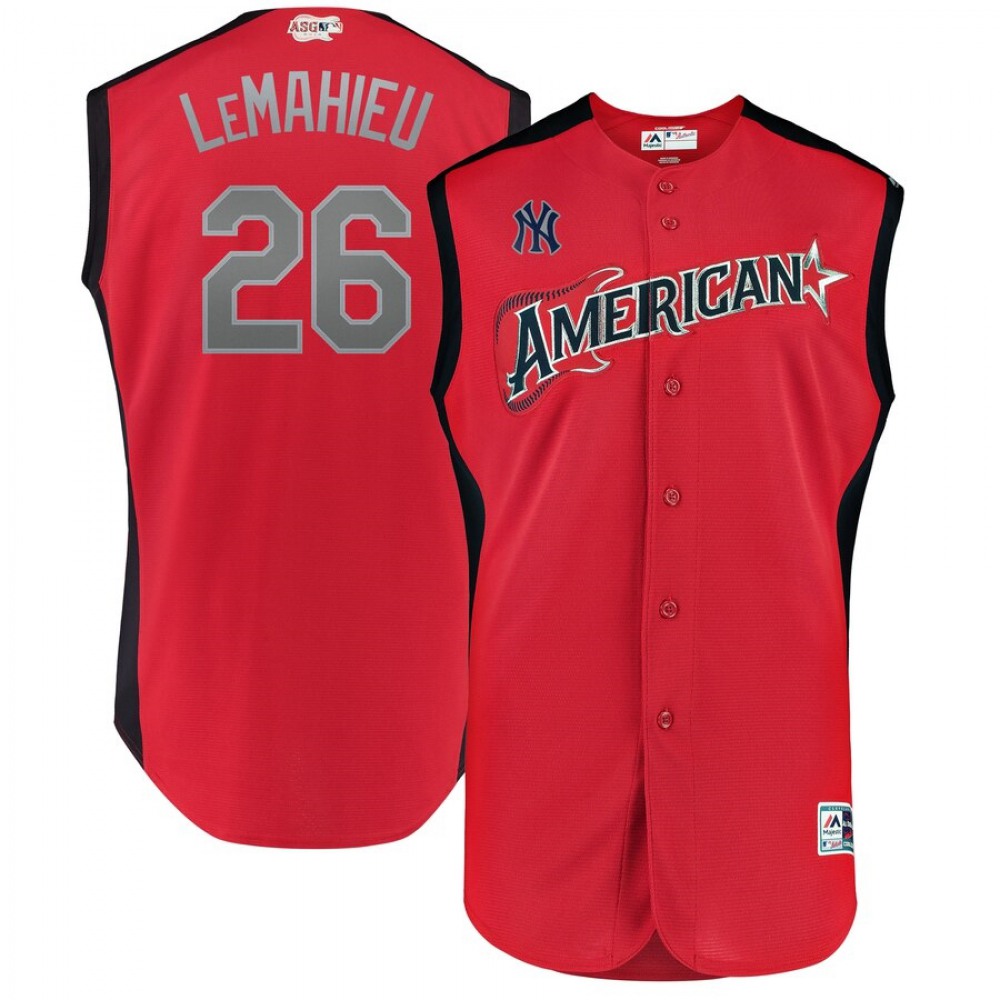 American League #26 DJ LeMahieu Red 2019 MLB All-Star Game Workout Jersey American League #26 DJ LeMahieu Red 2019 MLB All-Star Game Workout Jersey