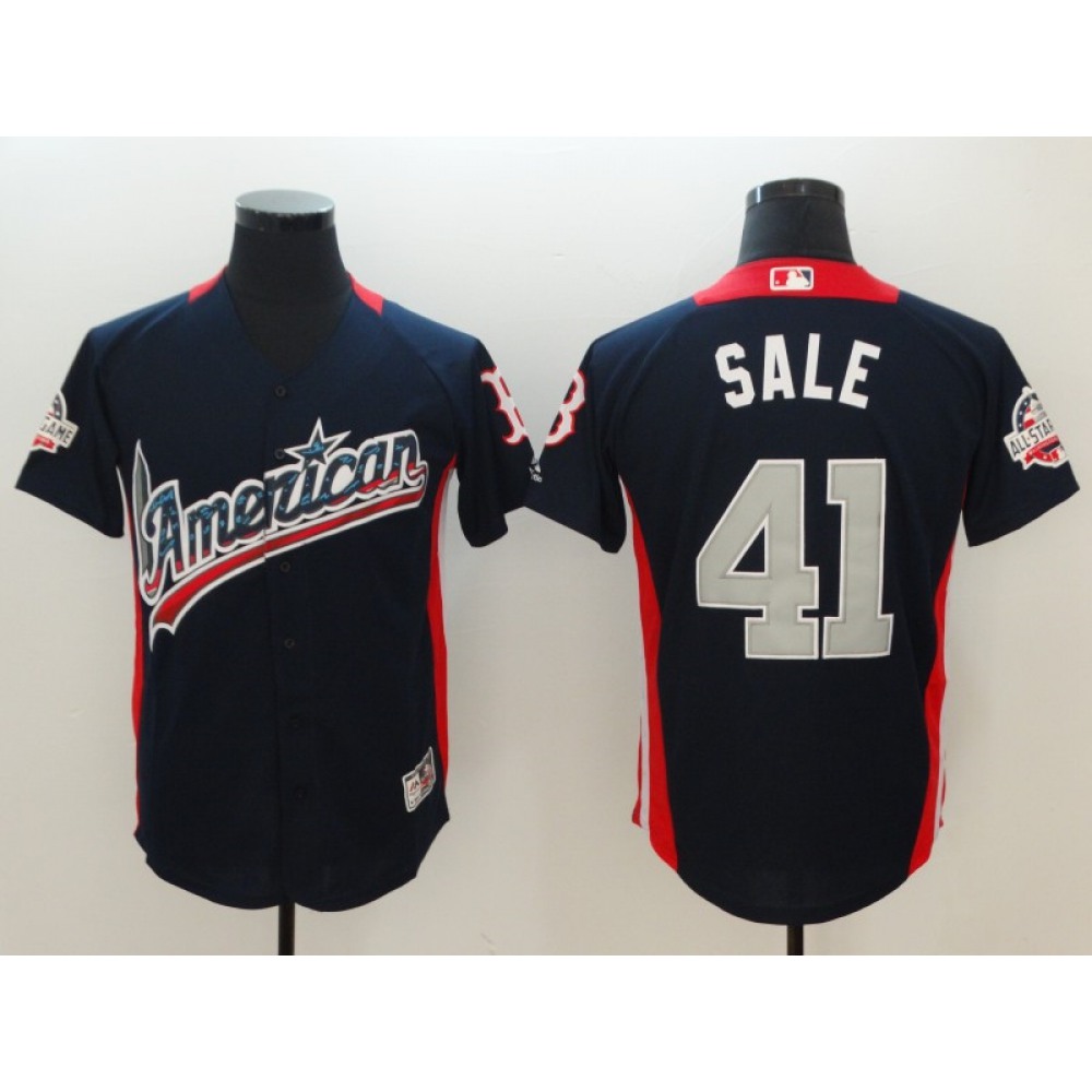 American League #41 Chris Sale Navy 2018 MLB All-Star Game Home Run Derby Jersey American League #41 Chris Sale Navy 2018 MLB All-Star Game Home Run Derby Jersey