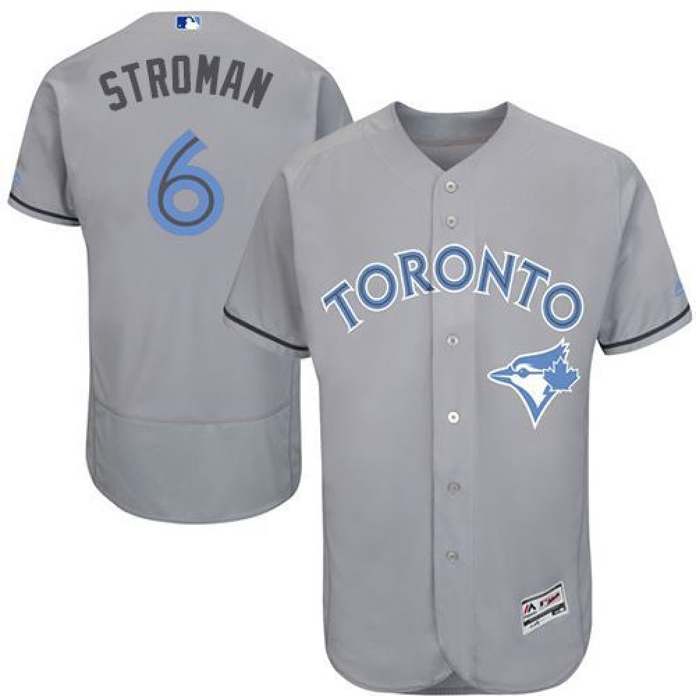 Blue Jays #6 Marcus Stroman Grey Flexbase Authentic Collection 2016 Father's Day Stitched MLB Jersey Blue Jays #6 Marcus Stroman Grey Flexbase Authentic Collection 2016 Father's Day Stitched MLB Jersey