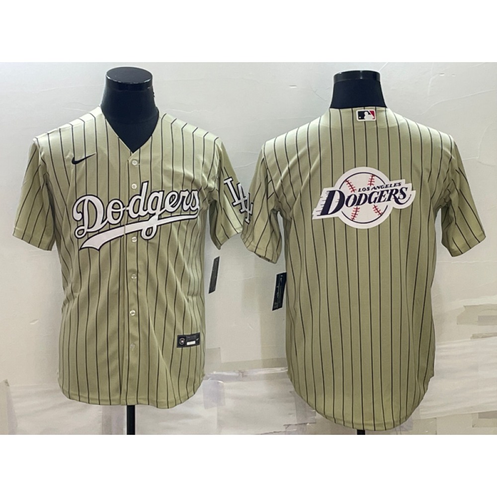 Men's Los Angeles Dodgers Cream Team Big Logo Cool Base Stitched Baseball Jersey Men's Los Angeles Dodgers Cream Team Big Logo Cool Base Stitched Baseball Jersey
