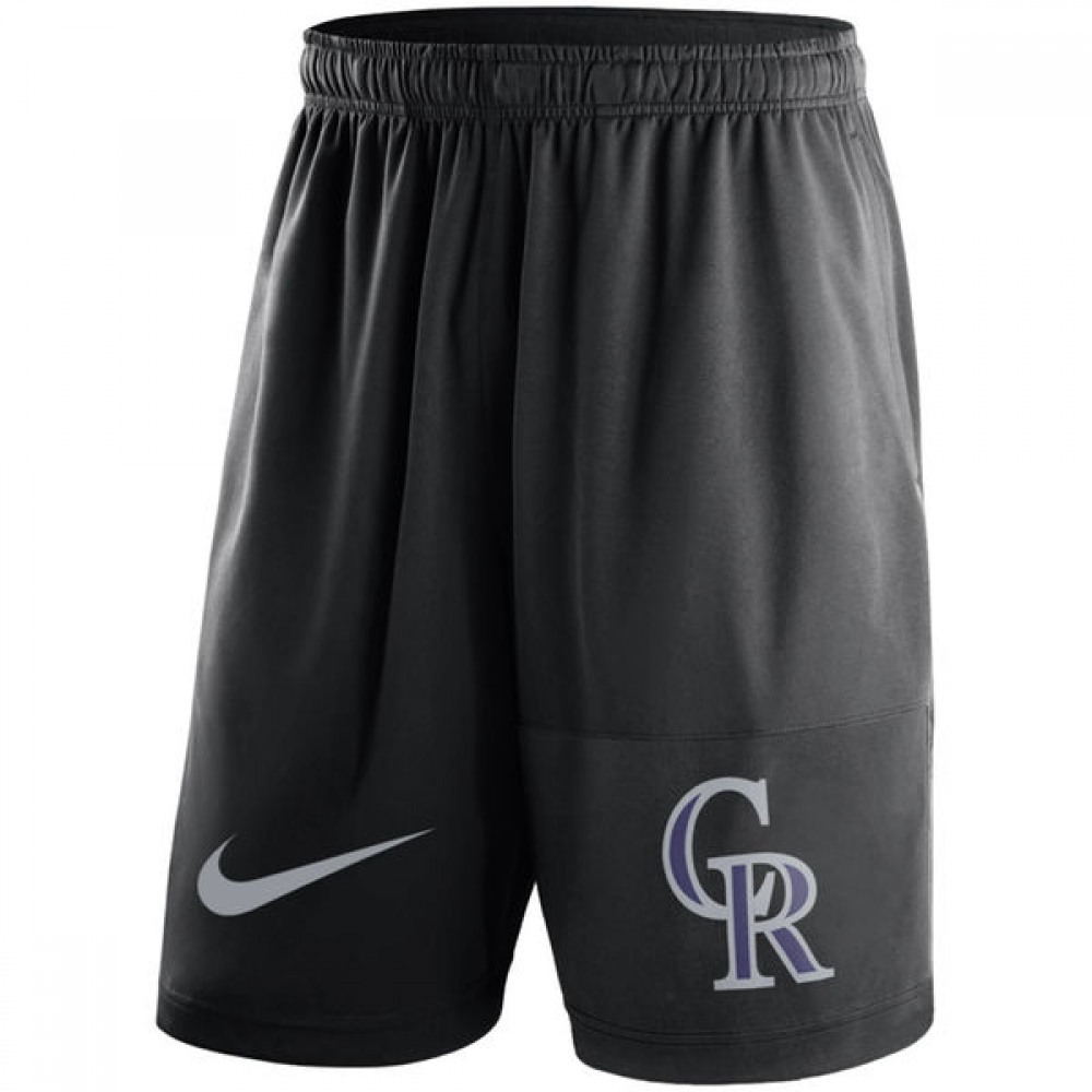 Men's Colorado Rockies Nike Black Dry Fly Shorts Men's Colorado Rockies Nike Black Dry Fly Shorts