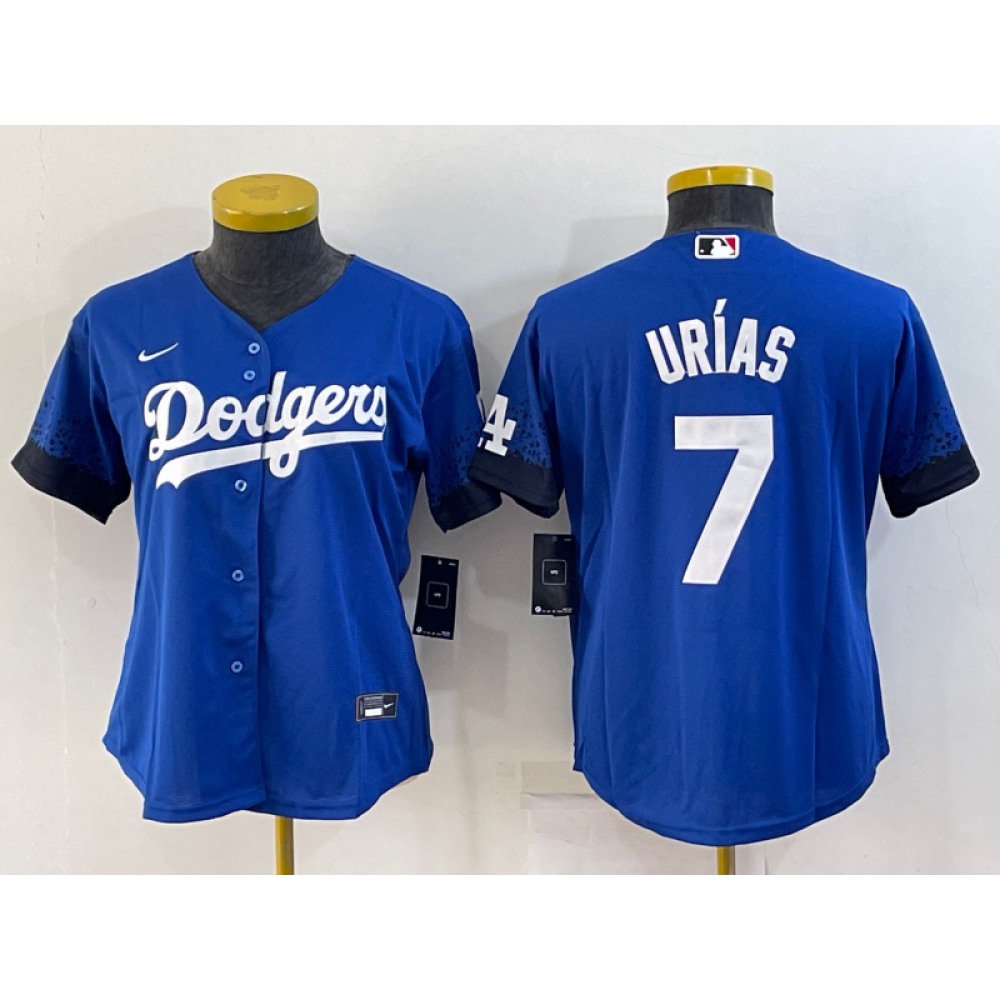 Women's Los Angeles Dodgers #7 Julio Urias Royal Cool Base Stitched Baseball Jersey(Run Small) Women's Los Angeles Dodgers #7 Julio Urias Royal Cool Base Stitched Baseball Jersey(Run Small)