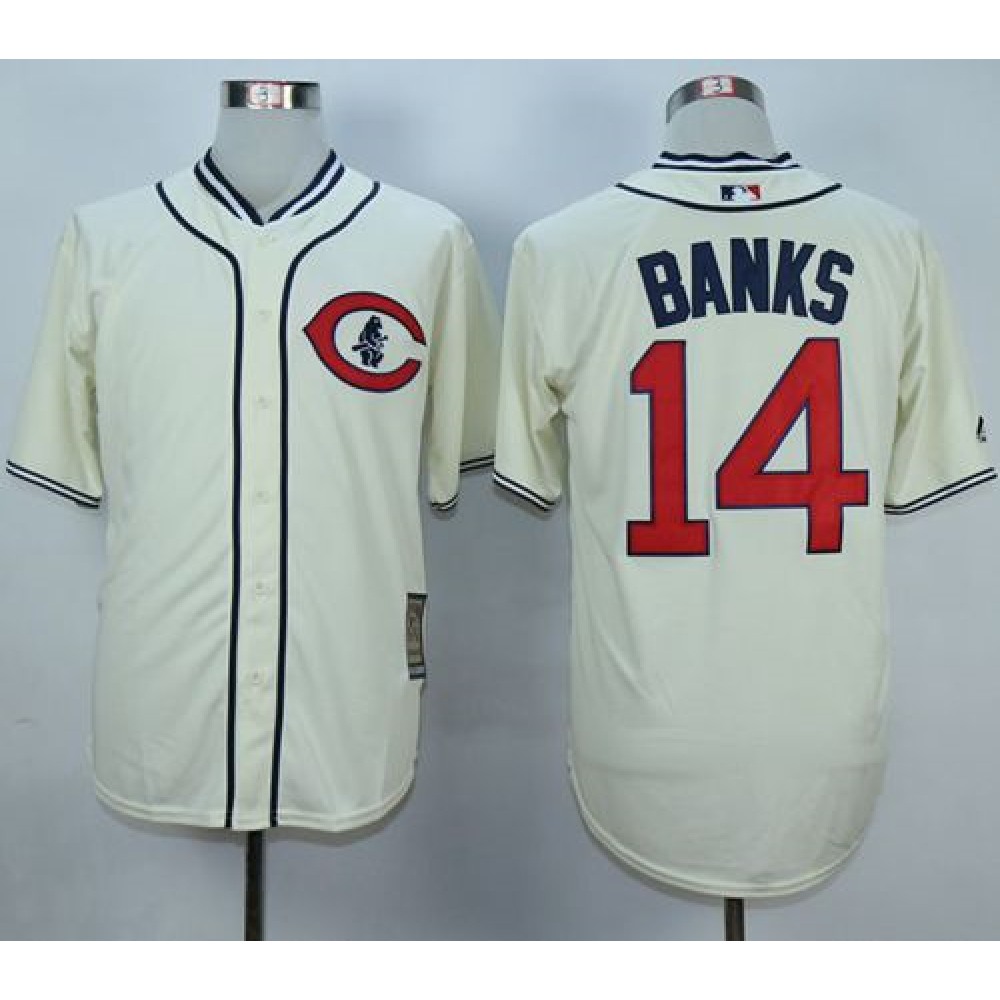 Cubs #14 Ernie Banks Cream 1929 Turn Back The Clock Stitched MLB Jersey Cubs #14 Ernie Banks Cream 1929 Turn Back The Clock Stitched MLB Jersey