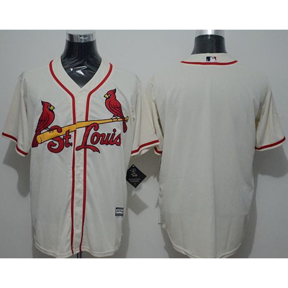 Cardinals Blank Cream New Cool Base Stitched MLB Jersey Cardinals Blank Cream New Cool Base Stitched MLB Jersey