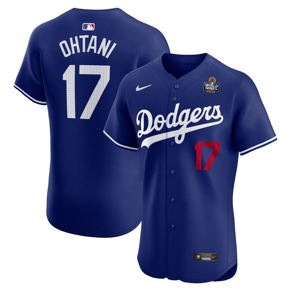 Men's Los Angeles Dodgers Shohei Ohtani Nike Royal 2024 World Series Alternate Elite Player Jersey Men's Los Angeles Dodgers Shohei Ohtani Nike Royal 2024 World Series Alternate Elite Player Jersey