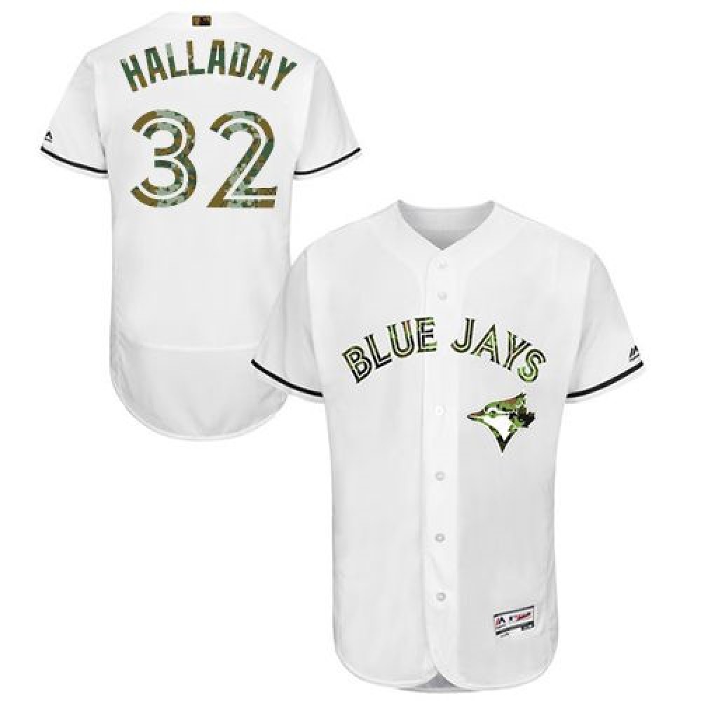Blue Jays #32 Roy Halladay White Flexbase Authentic Collection 2016 Memorial Day Stitched MLB Jersey Blue Jays #32 Roy Halladay White Flexbase Authentic Collection 2016 Memorial Day Stitched MLB Jersey