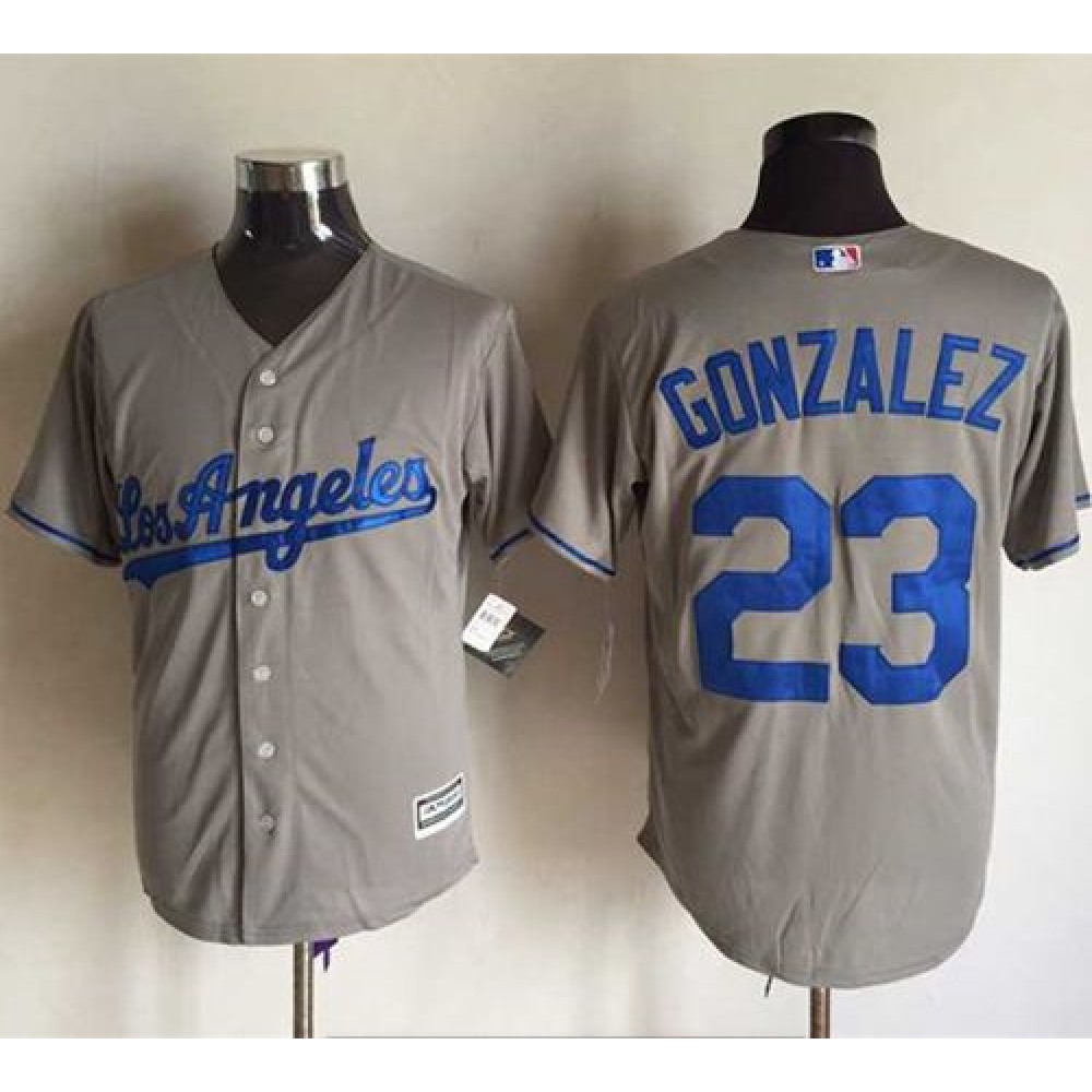 Dodgers #23 Adrian Gonzalez Grey New Cool Base Stitched MLB Jersey Dodgers #23 Adrian Gonzalez Grey New Cool Base Stitched MLB Jersey