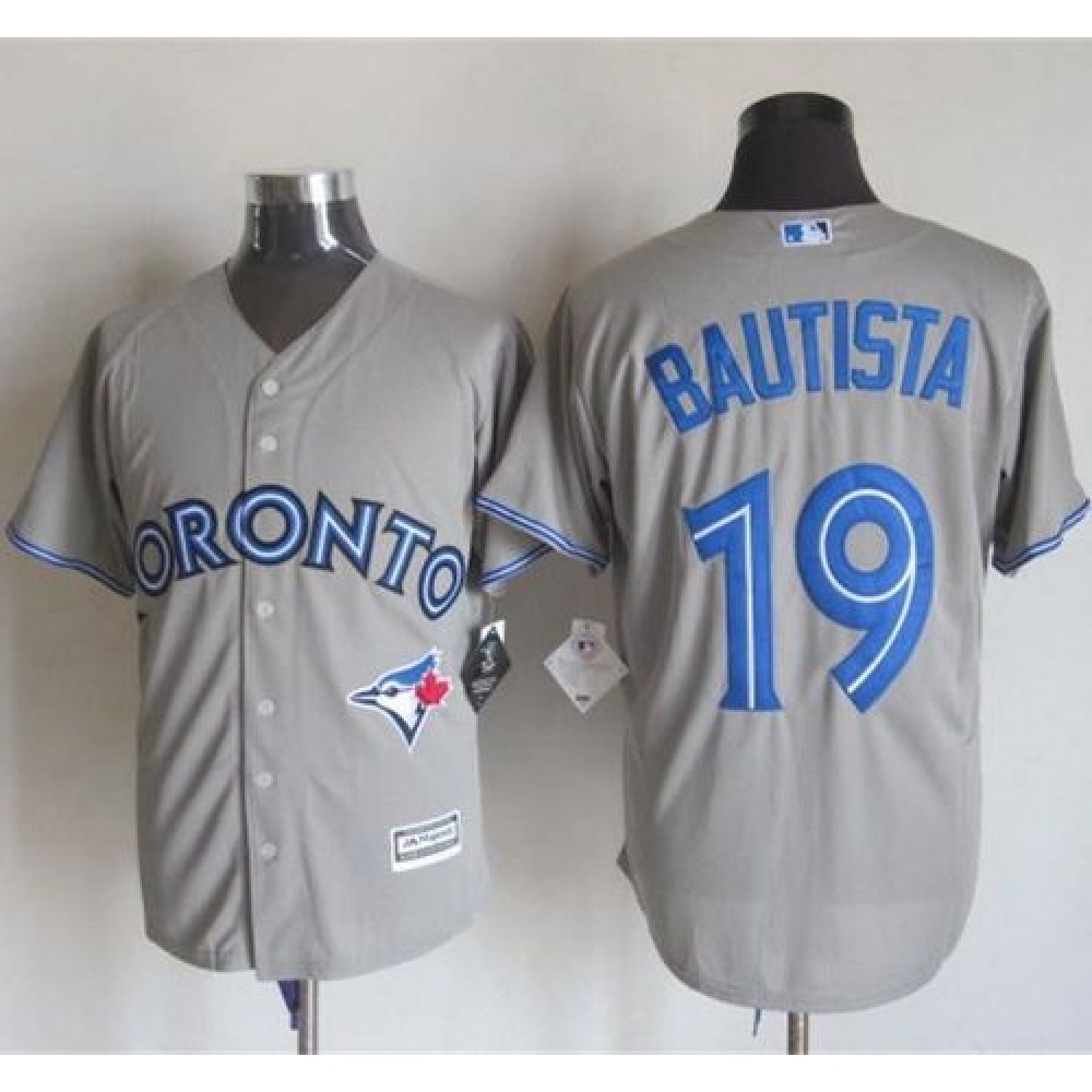 Blue Jays #19 Jose Bautista Grey New Cool Base Stitched MLB Jersey Blue Jays #19 Jose Bautista Grey New Cool Base Stitched MLB Jersey