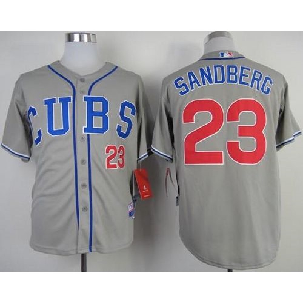 Cubs #23 Ryne Sandberg Grey Alternate Road Cool Base Stitched MLB Jersey Cubs #23 Ryne Sandberg Grey Alternate Road Cool Base Stitched MLB Jersey