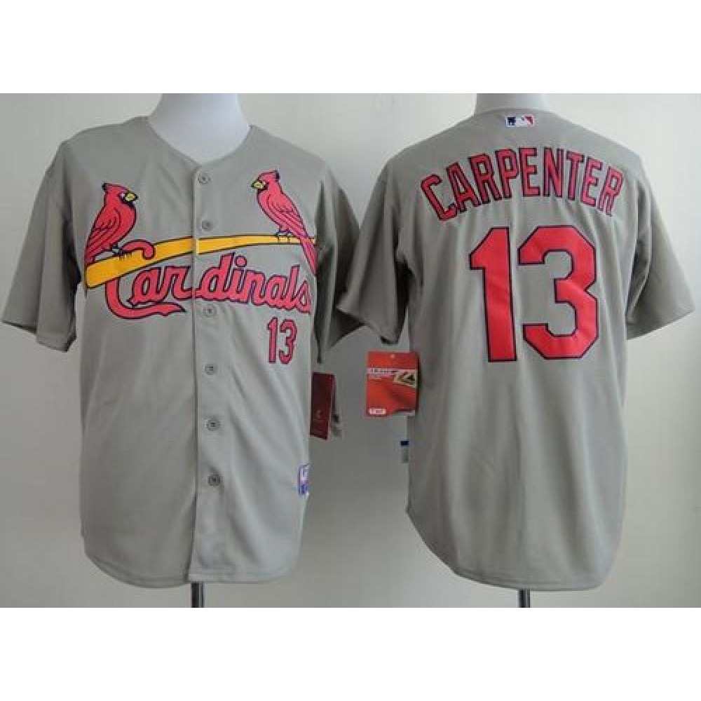 Cardinals #13 Matt Carpenter Grey Cool Base Stitched MLB Jersey