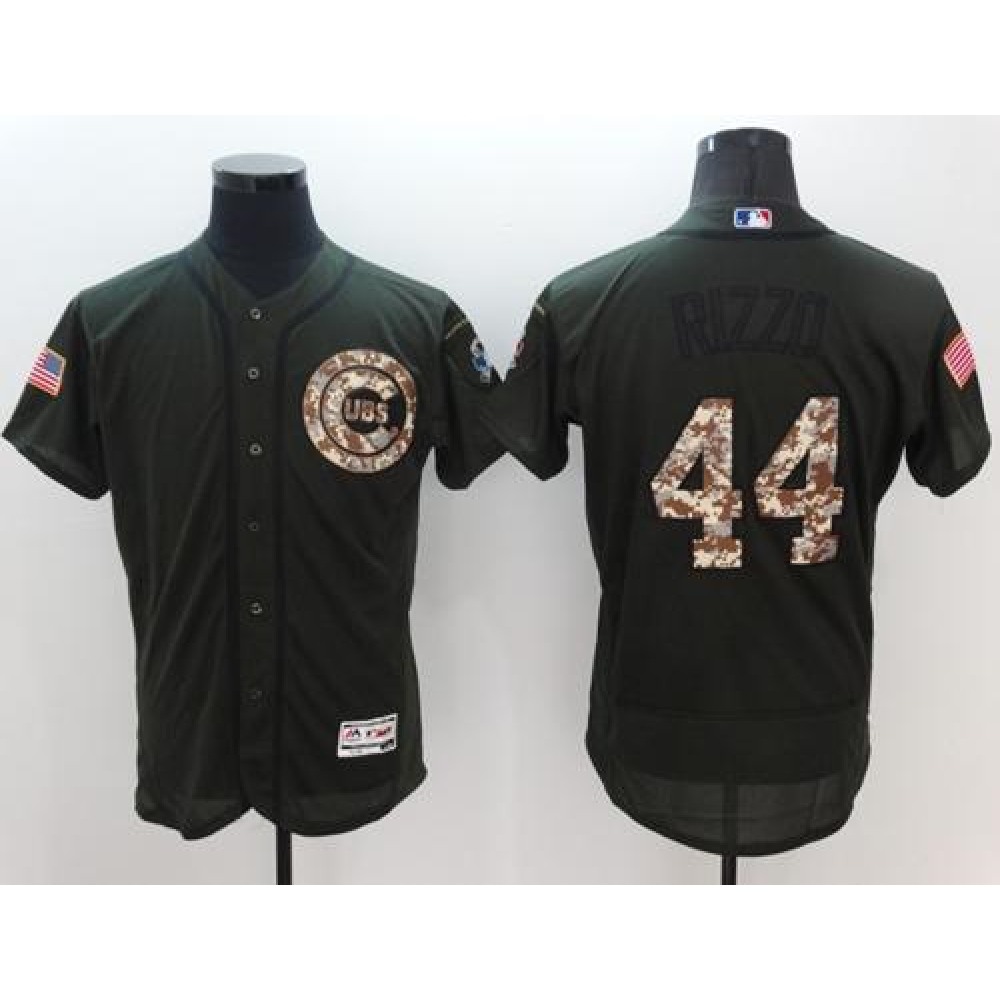 Cubs #44 Anthony Rizzo Green Flexbase Authentic Collection Salute to Service Stitched MLB Jersey Cubs #44 Anthony Rizzo Green Flexbase Authentic Collection Salute to Service Stitched MLB Jersey