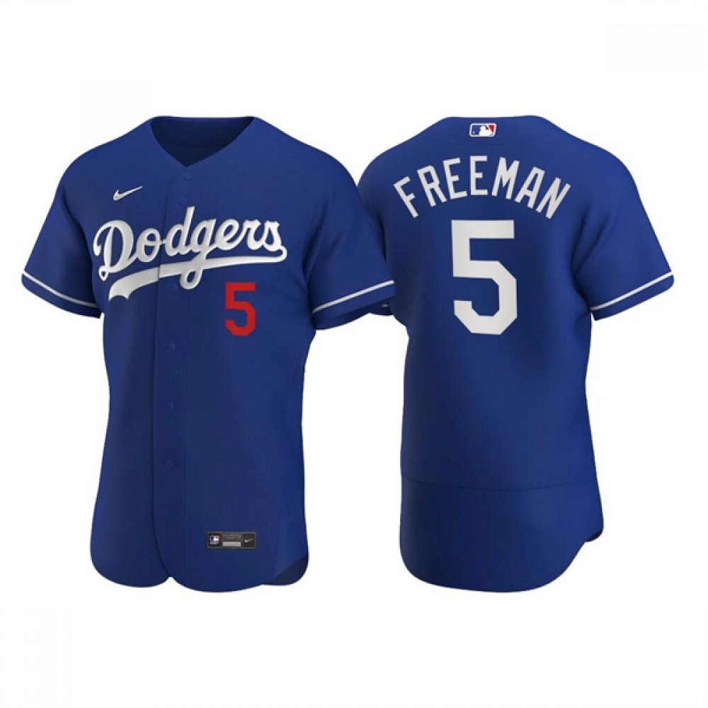 Men's Los Angeles Dodgers #5 Freddie Freeman Royal Flex Base Stitched Jersey Men's Los Angeles Dodgers #5 Freddie Freeman Royal Flex Base Stitched Jersey
