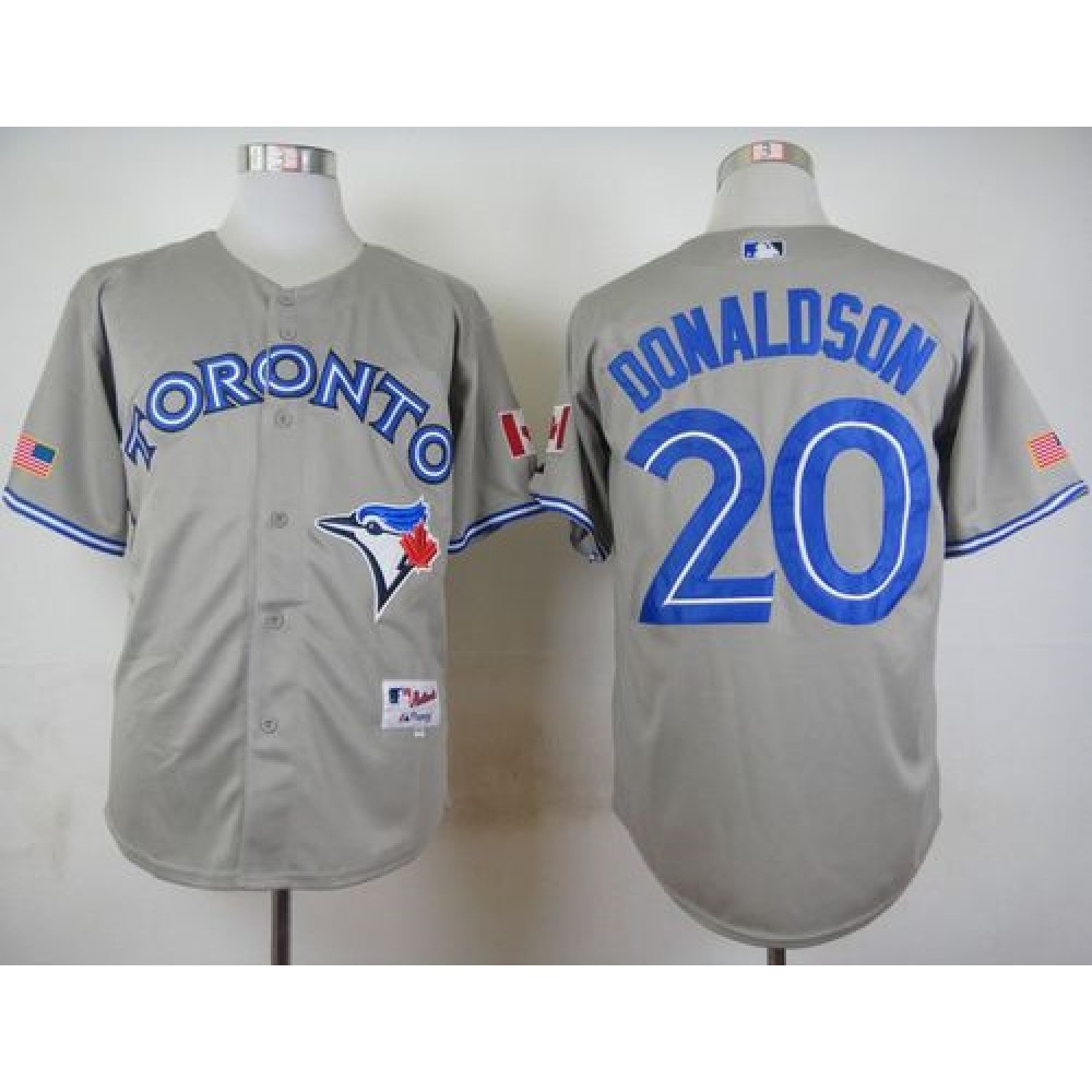 Blue Jays #20 Josh Donaldson Grey Road Cool Base Stitched MLB Jersey Blue Jays #20 Josh Donaldson Grey Road Cool Base Stitched MLB Jersey