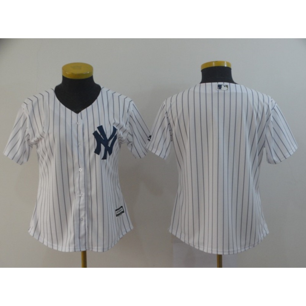 Women's New York Yankees White Cool Base Stitched MLB Jersey(Run Small) Women's New York Yankees White Cool Base Stitched MLB Jersey(Run Small)