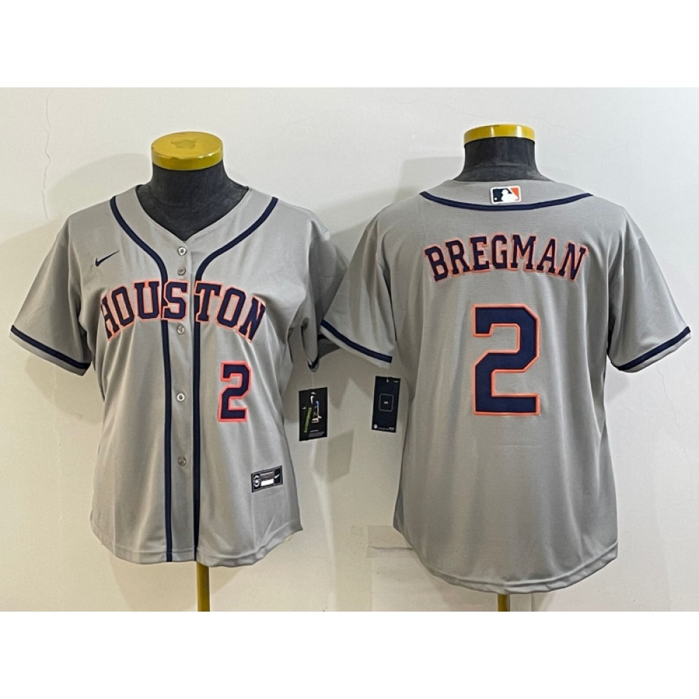 Youth Houston Astros #2 Alex Bregman Gray Cool Base Stitched Jersey Youth Houston Astros #2 Alex Bregman Gray Cool Base Stitched Jersey