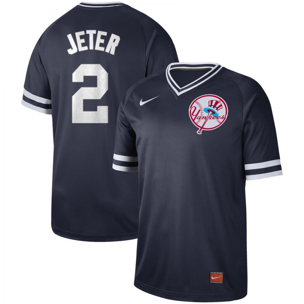 Men's New York Yankees #2 Derek Jeter Navy Cooperstown Legend Collection Stitched MLB Jersey Men's New York Yankees #2 Derek Jeter Navy Cooperstown Legend Collection Stitched MLB Jersey