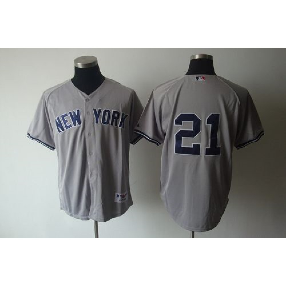 Yankees #21 Paul O'Neill Grey Stitched MLB Jersey Yankees #21 Paul O'Neill Grey Stitched MLB Jersey