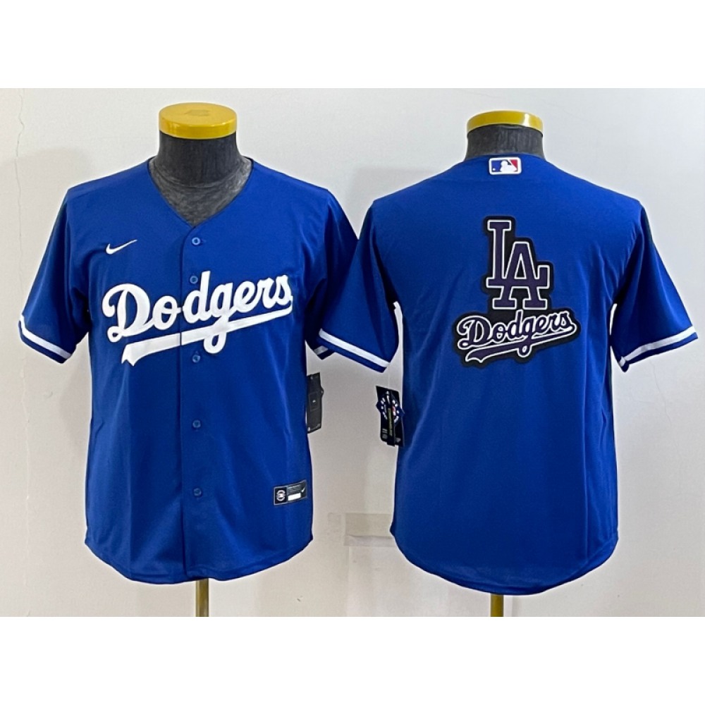 Women's Los Angeles Dodgers Royal Team Big Logo Stitched Jersey(Run Small) Women's Los Angeles Dodgers Royal Team Big Logo Stitched Jersey(Run Small)