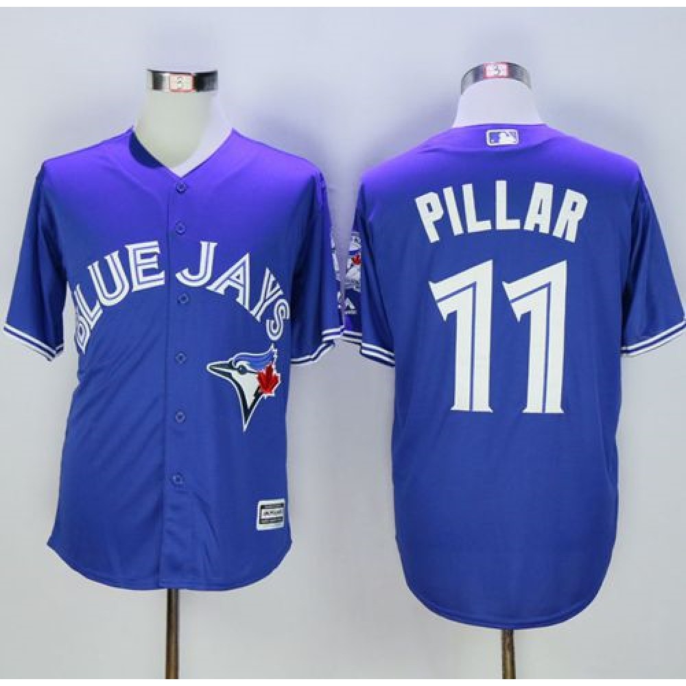 Blue Jays #11 Kevin Pillar Blue New Cool Base 40th Anniversary Stitched MLB Jersey Blue Jays #11 Kevin Pillar Blue New Cool Base 40th Anniversary Stitched MLB Jersey