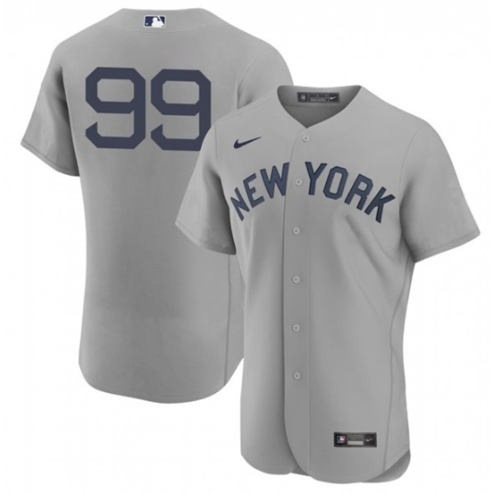 Men's New York Yankees #99 Aaron Judge 2021 Grey Field of Dreams Flex Base Stitched Baseball Jersey Men's New York Yankees #99 Aaron Judge 2021 Grey Field of Dreams Flex Base Stitched Baseball Jersey