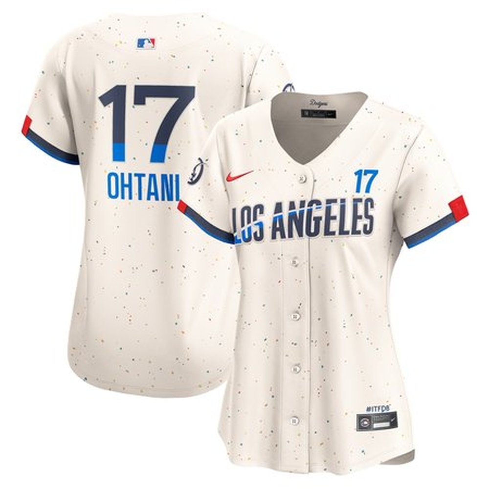 Women's Los Angeles Dodgers #17 Shohei Ohtani Nike Cream 2024 City Connect Limited Player Jersey Women's Los Angeles Dodgers #17 Shohei Ohtani Nike Cream 2024 City Connect Limited Player Jersey