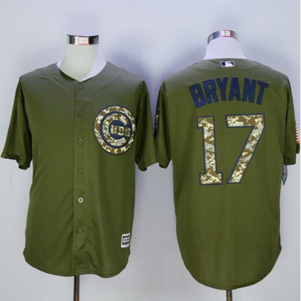 Cubs #17 Kris Bryant Green Camo New Cool Base Stitched MLB Jersey Cubs #17 Kris Bryant Green Camo New Cool Base Stitched MLB Jersey