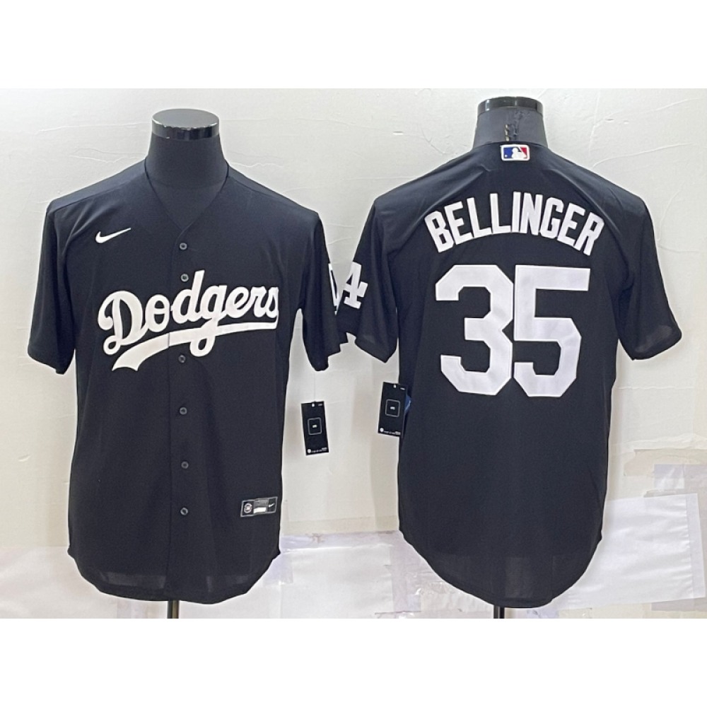 Men's Los Angeles Dodgers #35 Cody Bellinger Black Cool Base Stitched Jersey Men's Los Angeles Dodgers #35 Cody Bellinger Black Cool Base Stitched Jersey