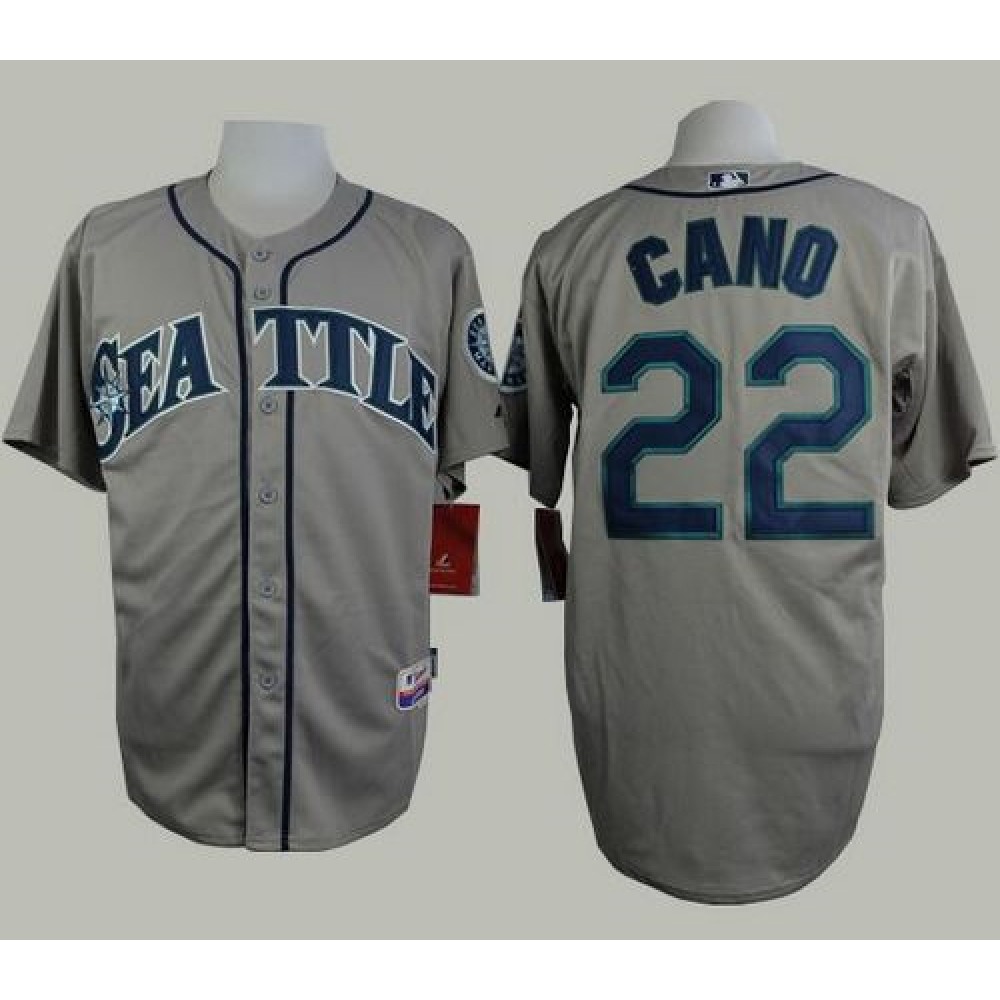 Mariners #22 Robinson Cano Grey Cool Base Stitched MLB Jersey Mariners #22 Robinson Cano Grey Cool Base Stitched MLB Jersey