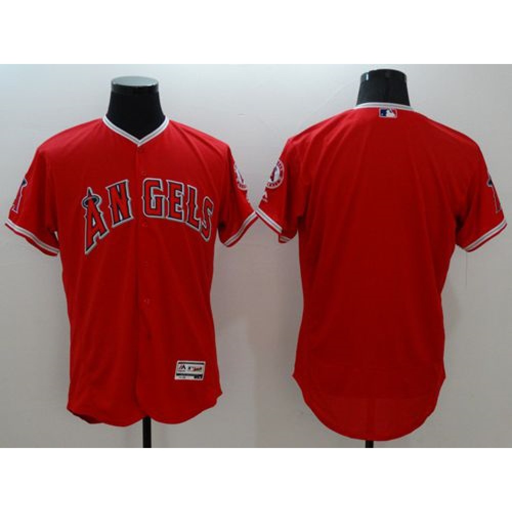 Angels of Anaheim Blank Red Flexbase Authentic Collection Stitched MLB Jersey