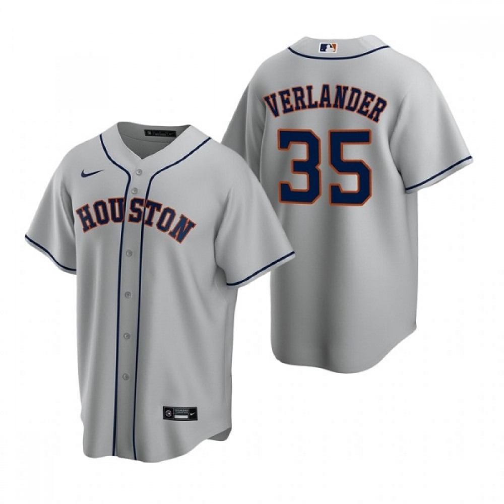 Men's Houston Astros #35 Justin Verlander Gray Cool Base Stitched Jersey Men's Houston Astros #35 Justin Verlander Gray Cool Base Stitched Jersey