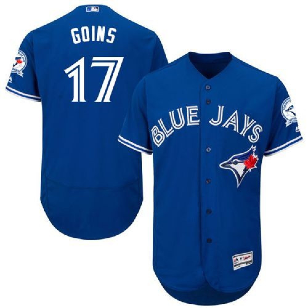 Blue Jays #17 Ryan Goins Blue Flexbase Authentic Collection Stitched MLB Jersey Blue Jays #17 Ryan Goins Blue Flexbase Authentic Collection Stitched MLB Jersey
