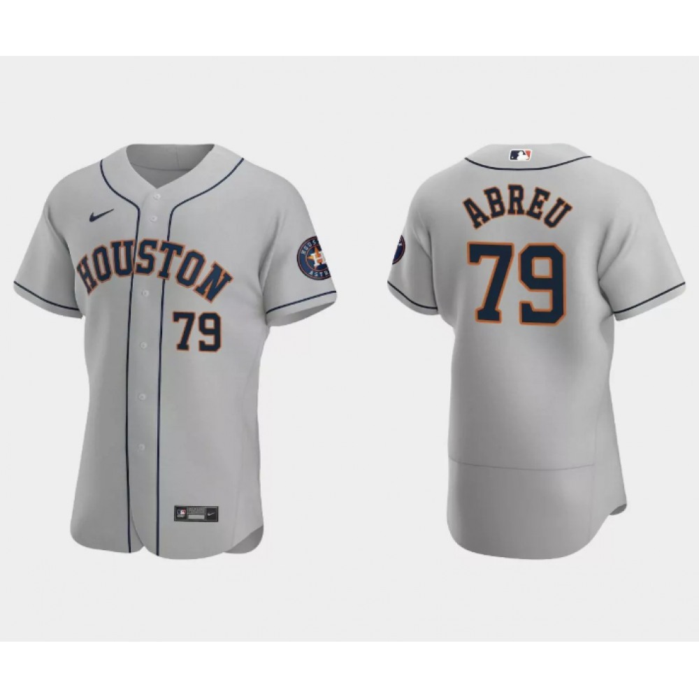 Men's Houston Astros #79 Jose Abreu Grey Flex Base Stitched Jersey Men's Houston Astros #79 Jose Abreu Grey Flex Base Stitched Jersey