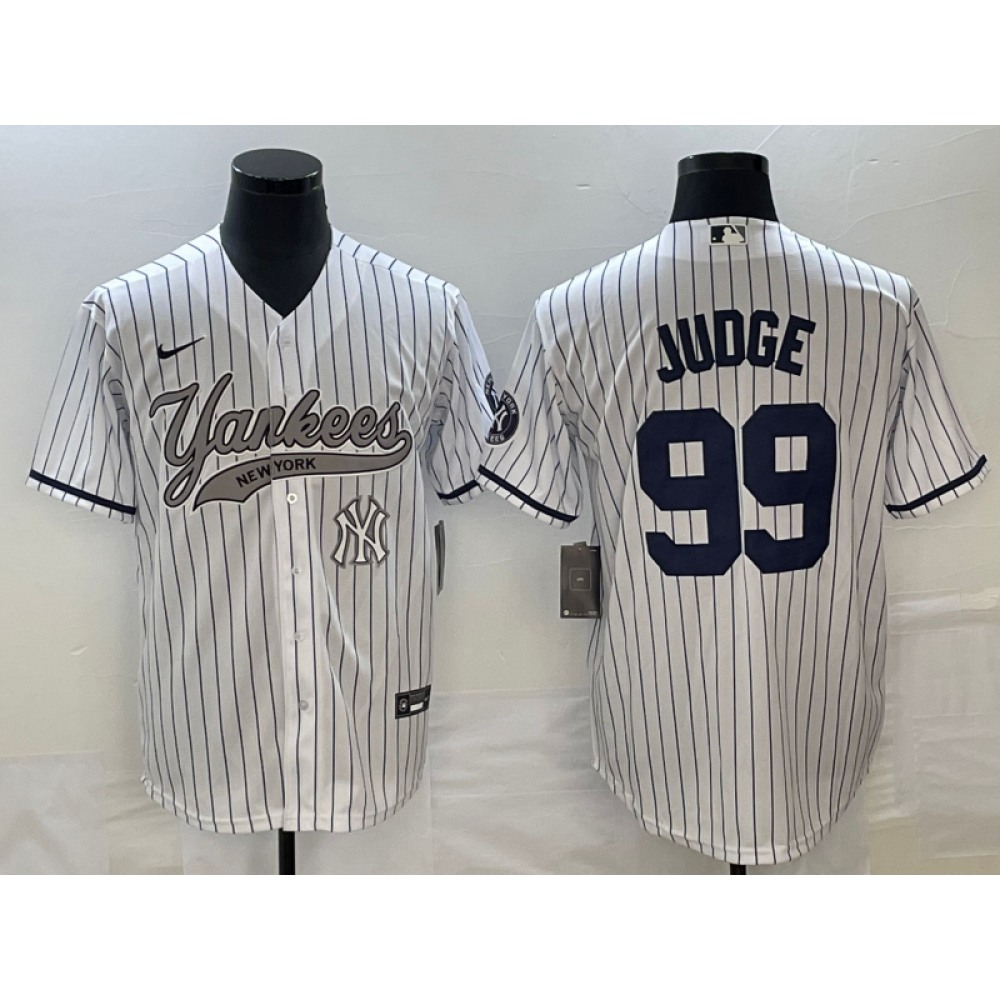 Men's New York Yankees #99 Aaron Judge White With Patch Cool Base Stitched Baseball Jersey Men's New York Yankees #99 Aaron Judge White With Patch Cool Base Stitched Baseball Jersey