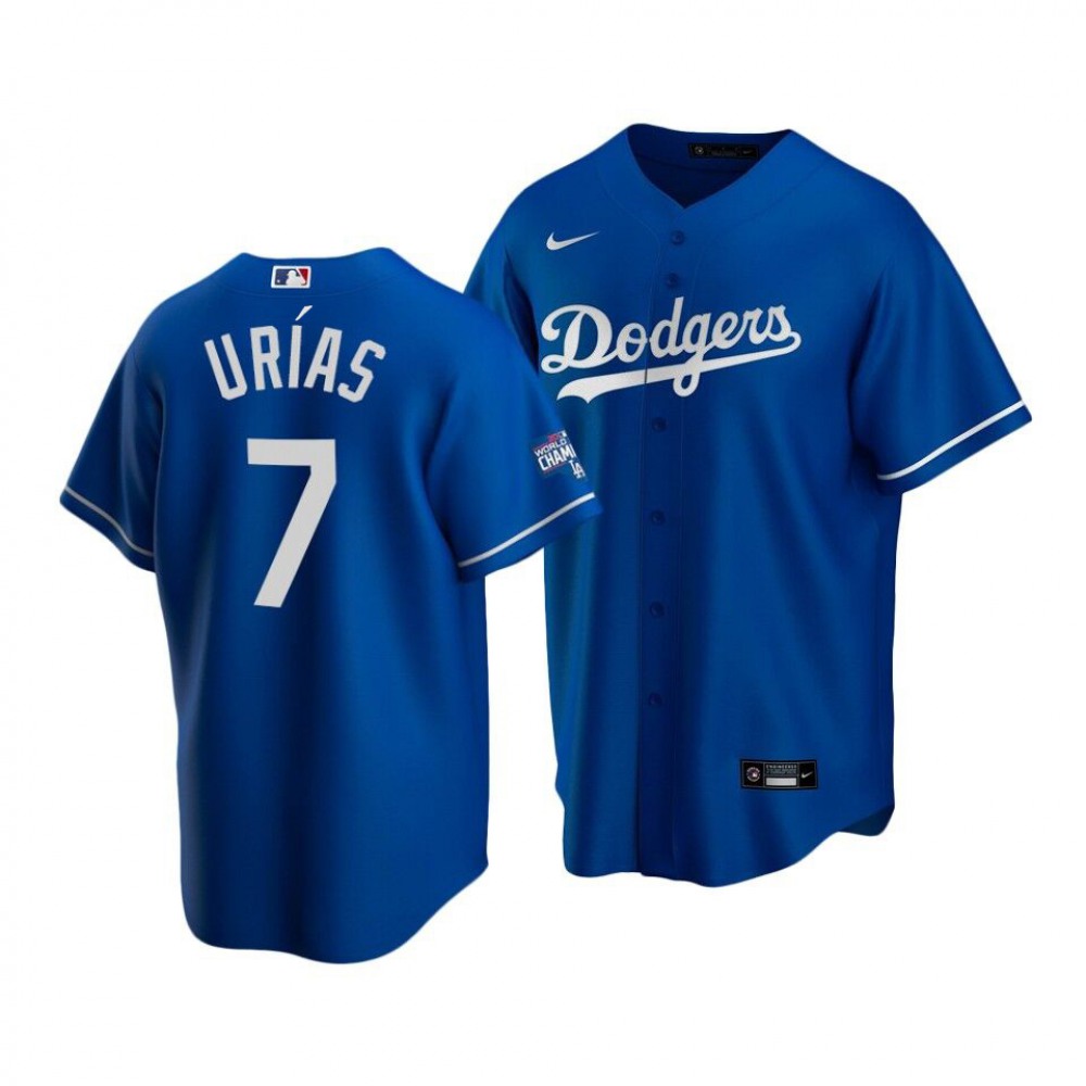Men's Los Angeles Dodgers #7 Julio Urias Blue 2020 World Series Champions Home Patch Stitched Jersey Men's Los Angeles Dodgers #7 Julio Urias Blue 2020 World Series Champions Home Patch Stitched Jersey