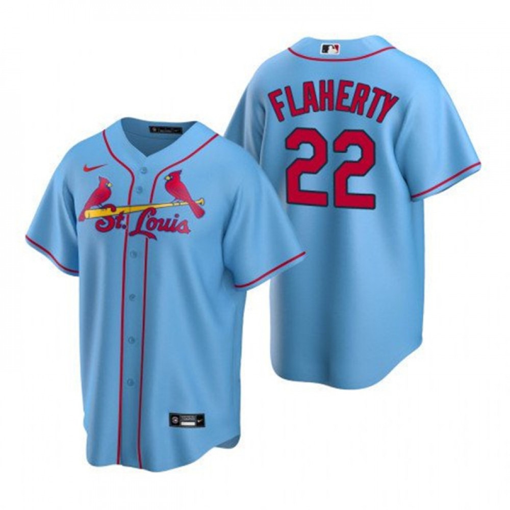 Men's St. Louis Cardinals #22 Jack Flaherty Blue Cool Base Stitched Jersey Men's St. Louis Cardinals #22 Jack Flaherty Blue Cool Base Stitched Jersey