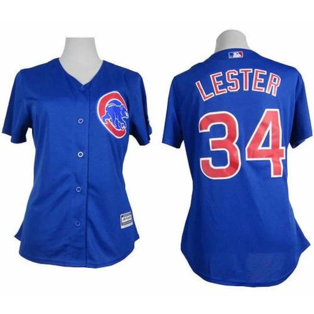 Cubs #34 Jon Lester Blue Alternate Women's Stitched MLB Jersey Cubs #34 Jon Lester Blue Alternate Women's Stitched MLB Jersey