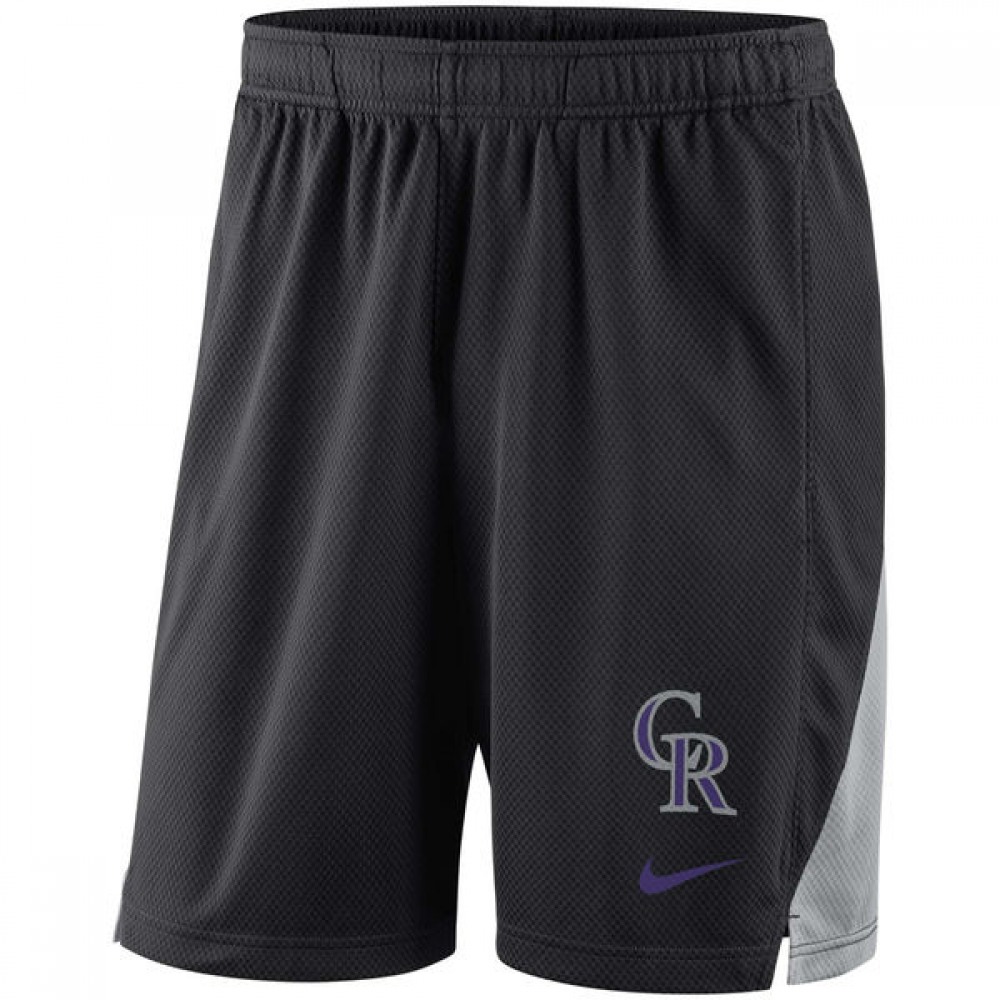 Men's Colorado Rockies Black Franchise Performance Shorts Men's Colorado Rockies Black Franchise Performance Shorts