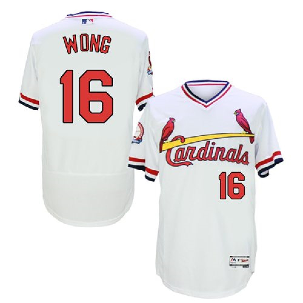 Cardinals #16 Kolten Wong White Flexbase Authentic Collection Cooperstown Stitched MLB Jersey Cardinals #16 Kolten Wong White Flexbase Authentic Collection Cooperstown Stitched MLB Jersey