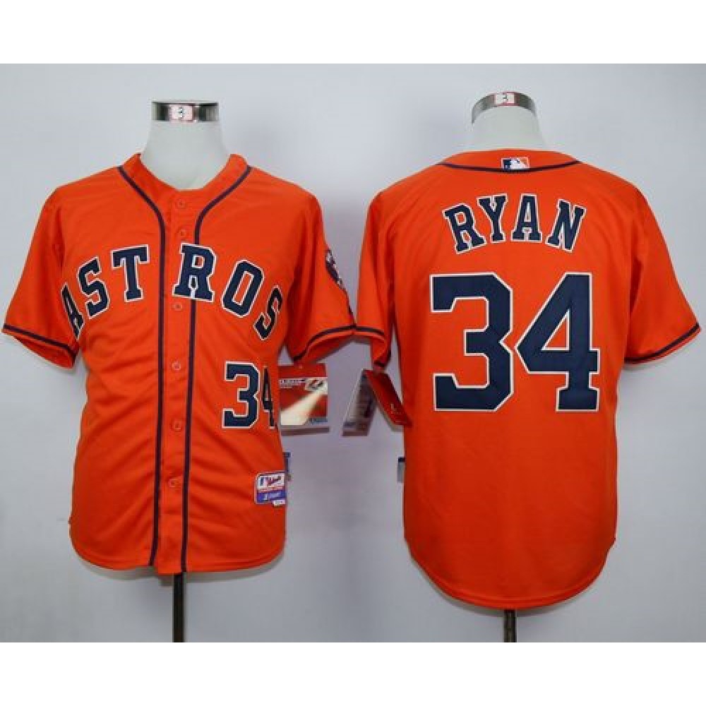 Astros #34 Nolan Ryan Orange Cool Base Stitched MLB Jersey Astros #34 Nolan Ryan Orange Cool Base Stitched MLB Jersey