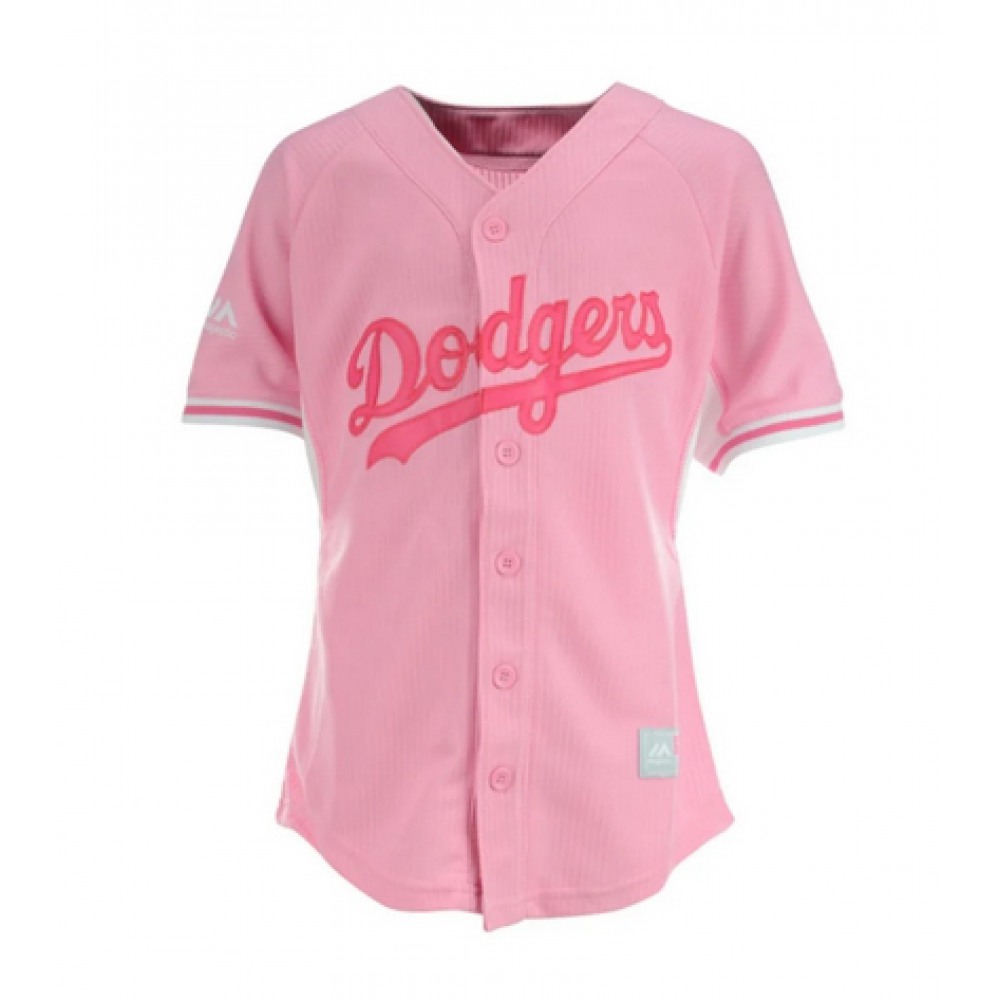 Toddler Los Angeles Dodgers Blank Pink Stitched Baseball Jersey Toddler Los Angeles Dodgers Blank Pink Stitched Baseball Jersey