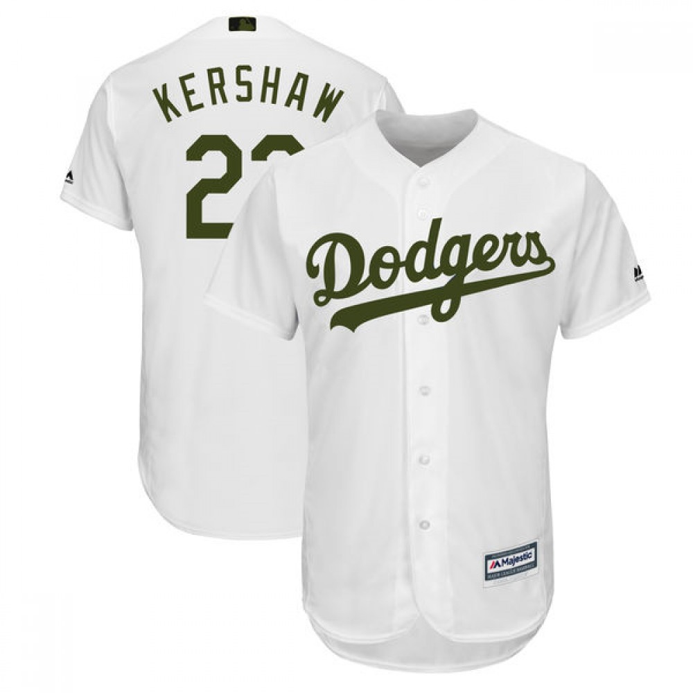 Men's Los Angeles Dodgers #22 Clayton Kershaw White 2018 Memorial Day Cool Base Stitched MLB Jersey Men's Los Angeles Dodgers #22 Clayton Kershaw White 2018 Memorial Day Cool Base Stitched MLB Jersey