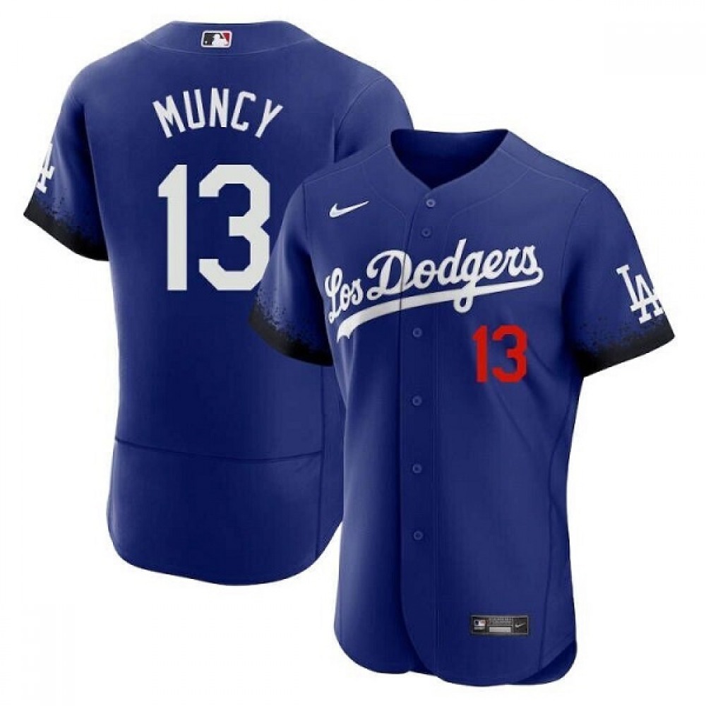 Men's Los Angeles Dodgers #13 Max Muncy 2021 Royal City Connect Flex Base Stitched Baseball Jersey Men's Los Angeles Dodgers #13 Max Muncy 2021 Royal City Connect Flex Base Stitched Baseball Jersey