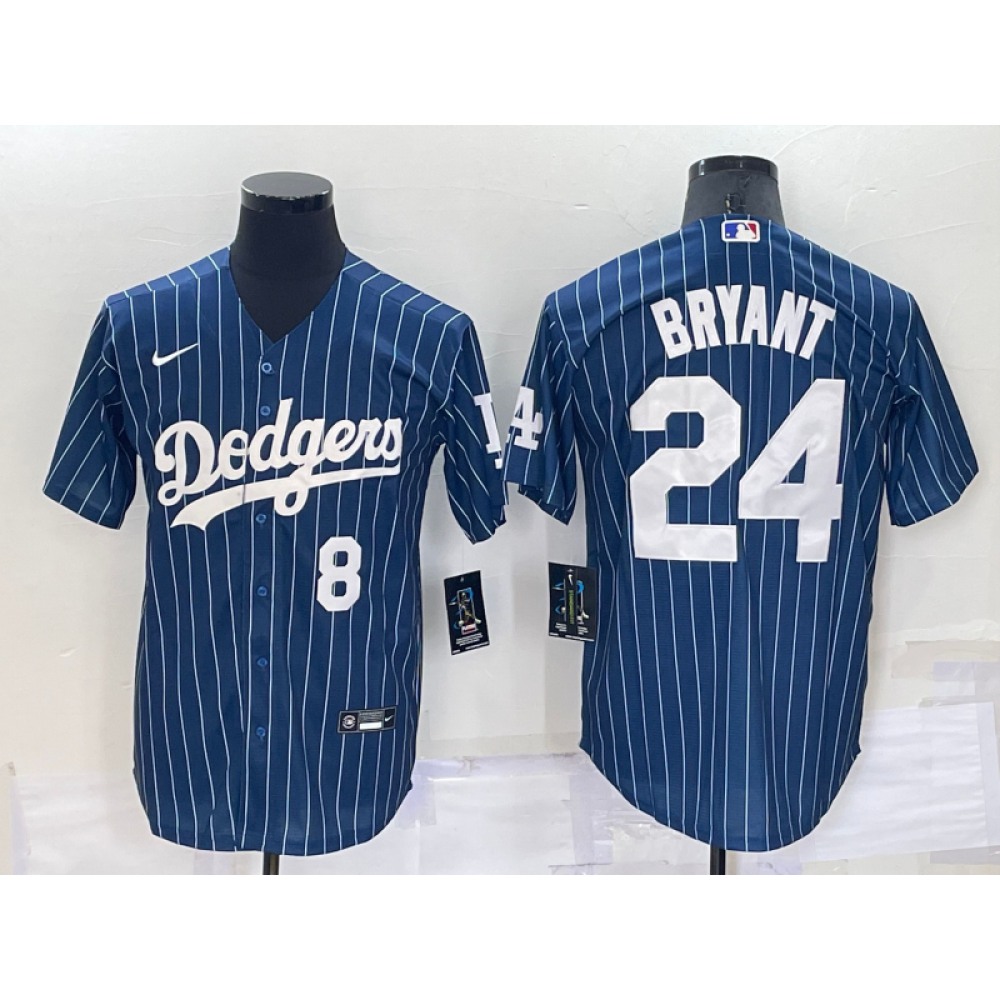 Men's Los Angeles Dodgers Front #8 Back #24 Kobe Bryant Navy Cool Base Stitched Jersey Men's Los Angeles Dodgers Front #8 Back #24 Kobe Bryant Navy Cool Base Stitched Jersey