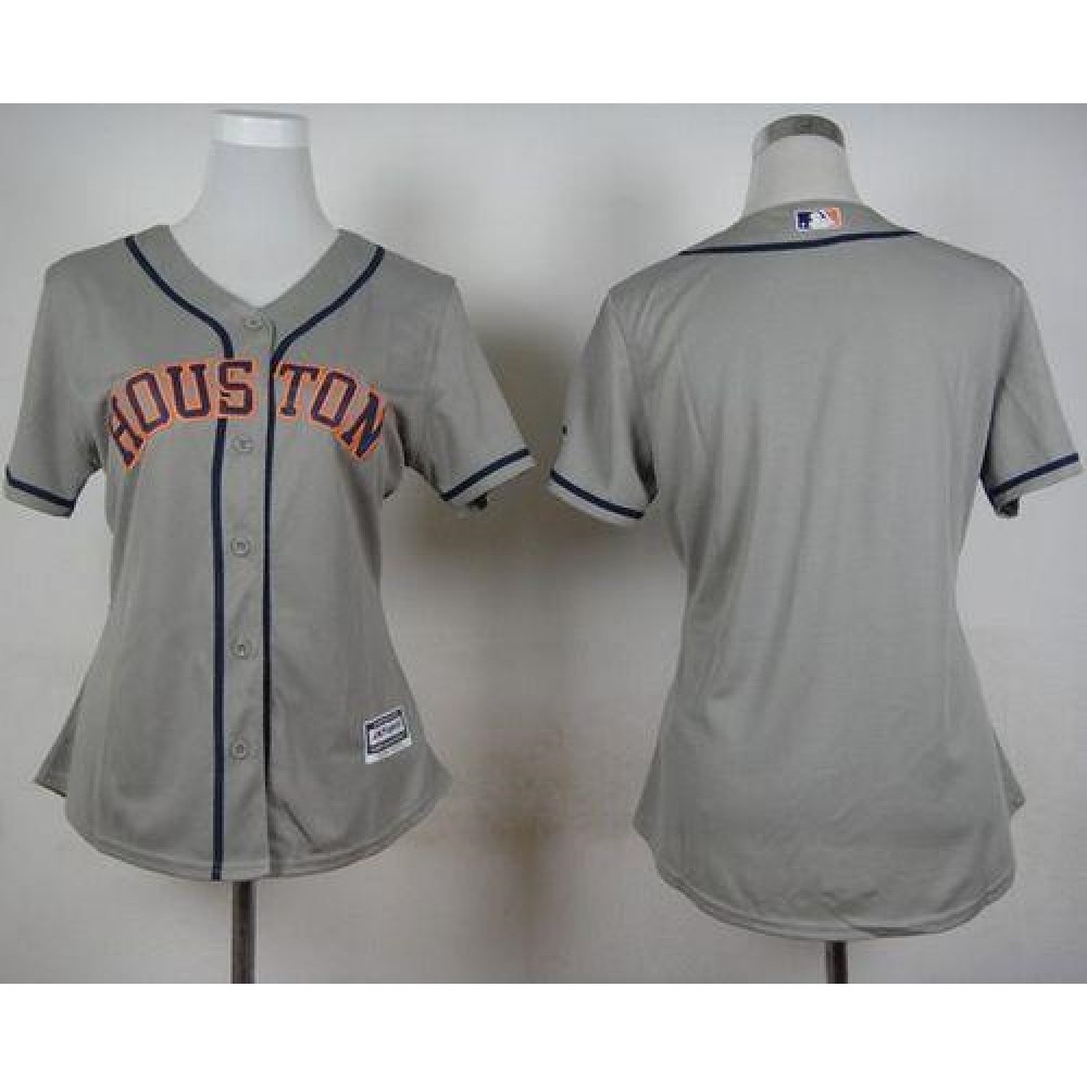 Astros Blank Grey Road Women's Stitched MLB Jersey Astros Blank Grey Road Women's Stitched MLB Jersey