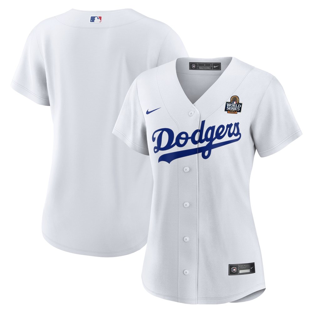 Women's Los Angeles Dodgers Nike White 2024 World Series Home Replica Jersey Women's Los Angeles Dodgers Nike White 2024 World Series Home Replica Jersey