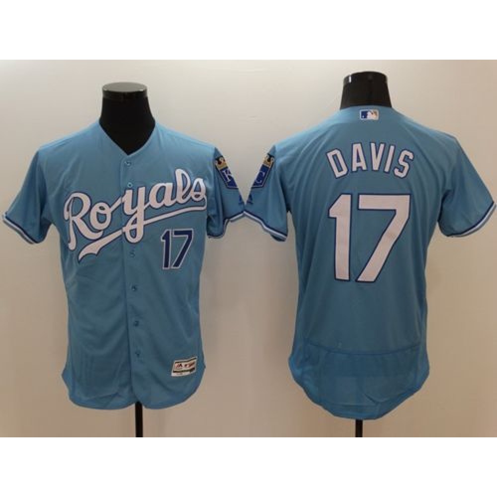 Royals #17 Wade Davis Light Blue Flexbase Authentic Collection Stitched MLB Jersey Royals #17 Wade Davis Light Blue Flexbase Authentic Collection Stitched MLB Jersey