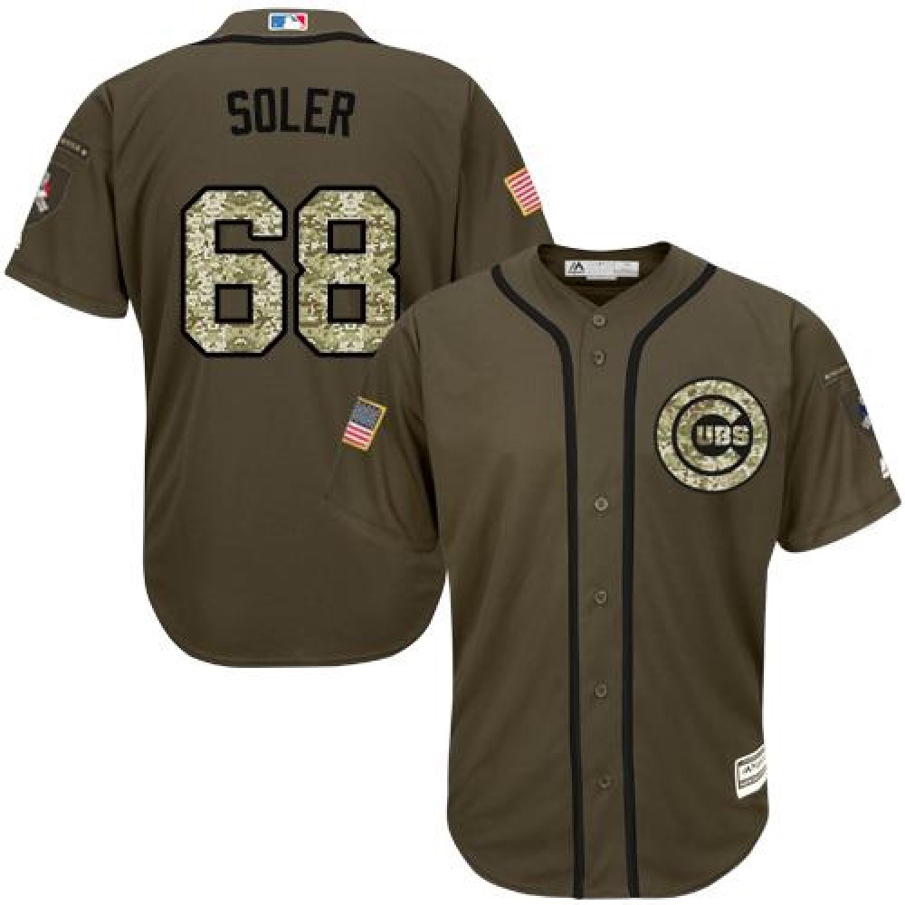 Cubs #68 Jorge Soler Green Salute to Service Stitched MLB Jersey Cubs #68 Jorge Soler Green Salute to Service Stitched MLB Jersey
