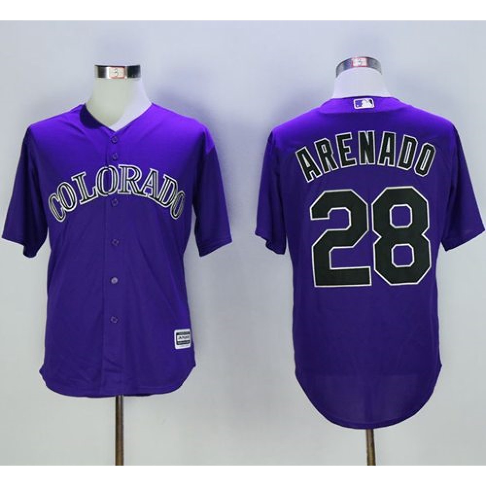 Rockies #28 Nolan Arenado Purple New Cool Base Stitched MLB Jersey Rockies #28 Nolan Arenado Purple New Cool Base Stitched MLB Jersey